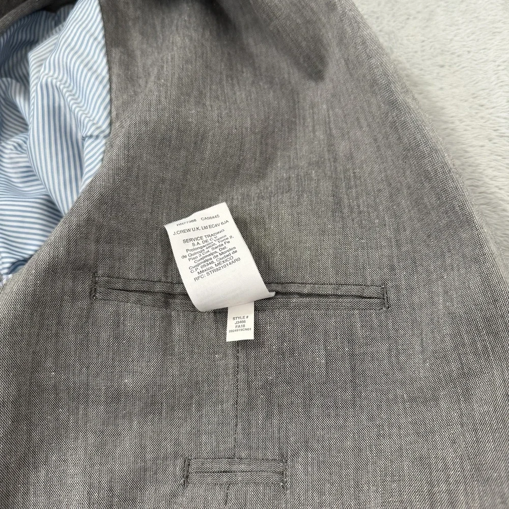 J.Crew Ludlow Blazer Men 42S Gray Somelos Unstructured Cotton Stretch Sport Coat